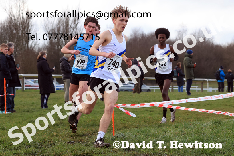 Mens Under-17s 2026 Northern Cross Country Champs., Pontefract Racecourse, Pontefract. Photo: David T. Hewitson/Sports for All Pics